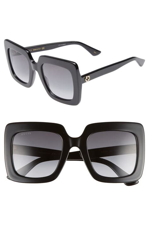 gucci 53mm modified square sunglasses|gucci 53mm designer sunglasses.